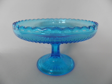 Cookie Server Footed turquoise 