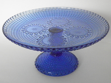 Grapponia footed Serving Plate blue