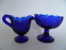 Creamer and Sugar Bowl cobalt blue Nuutajärvi SOLD OUT