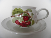 Pomona Portmeirion Tea Cup and Saucer dark Cherry SOLD OUT
