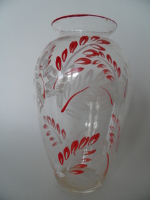 Vase red-white SOLD OUT