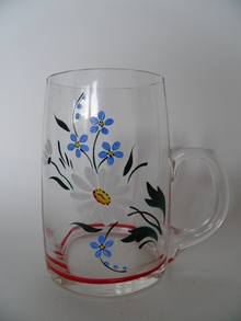 Glass Pint Handpainted