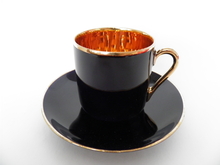 Mocha Cup and Saucer darkblue-gold SOLD OUT