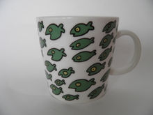 Fishes Mug green Tony Alfström SOLD OUT