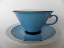 Harlekin Turquoise Tea Cup and Saucer Arabia 