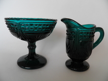 Creamer and Sugar Bowl dark turquoise SOLD OUT