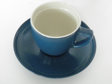 Olive Coffee cup and Saucer blue SOLD OUT