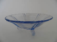 Glass Bowl Footed lightblue SOLD OUT