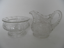 Creamer and Sugar Bowl clear glass Riihimäen lasi SOLD OUT