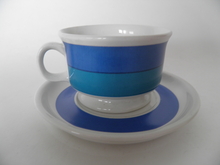 Coffee Cup and Saucer small blue Arabia SOLD OUT