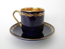 Mocha Coffee Cup and Saucer darkblue SOLD OUT