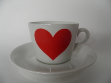 Heart Coffee Cup and Saucer Arabia SOLD OUT