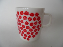 Puketti Mug white red flowers Marimekko SOLD OUT