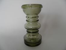 Carmen Vase/Candleholder green-grey Riihimäen las SOLD OUTi