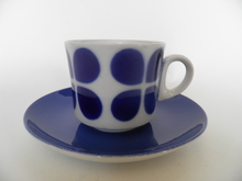 Coffee Cup and Saucer blue decoration Arabia SOLD OUT