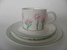 Antennaria dioeca Coffee Cup And 2 Plates Arabia SOLD OUT