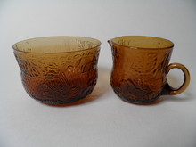 Fauna Sugar Bowl and Creamer brown