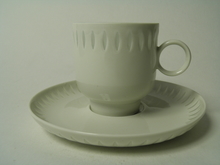 Rice Porcelain Coffee Cup and Saucer Arabia