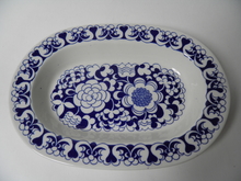 Gardenia Serving Plate blue