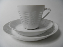 Rice Porcelain Coffee cup and 2 Plates Arabia SOLD OUT
