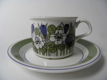 Krokus Coffee Cup and Saucer blue-green SOLD OUT