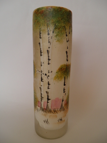 Vase handpainted old