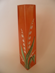 Vase orange handpainted SOLD OUT