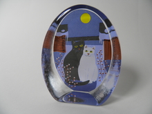 Glass Card Cats under the Moonshine SOLD OUT