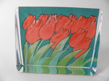 Glass Card Tulips HLS