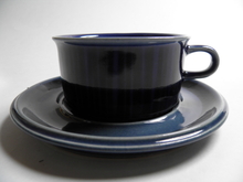 Kosmos Tea Cup and Saucer blue Arabia SOLD OUT