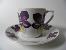 Violet Coffee Cup and Saucer Arabia SOLD OUT