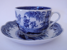 Singapore Tea Cup and Saucer blue Arabia 