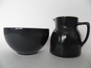 Olive Sugar Bowl and Creamer darkgrey SOLD OUT