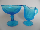 Creamer and Sugar Bowl turquoise Nuutajarvi