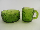 Grapponia Creamer and Sugar Bowl green SOLD OUT