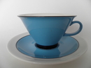 Harlekin Turquoise Tea Cup and Saucer Arabia 