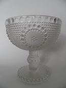 Grapponia Footed Serving Bowl clear glass