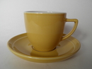 Olive Coffee cup and Saucer yellow 