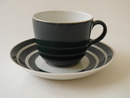 Rengas Coffee Cup and Saucer darkgreen Arabia SOLD OUT