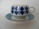 Motti Tea Cup and Saucer turquoise Arabia SOLD OUT