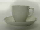 Olive Coffee cup and Saucer white 