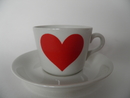 Heart Coffee Cup and Saucer Arabia SOLD OUT