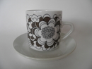 Gardenia Coffee Cup and Saucer brown SOLD OUT