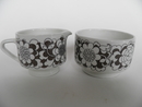 Gardenia Sugar Bowl and Creamer Arabia