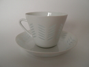 Rice Porcelain Coffee Cup and Saucer Arabia 