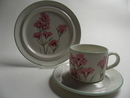 Viscaria vulgaris Coffee Cup and 2 Plates Arabia 