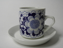 Gardenia Coffee Cup and Saucer blue