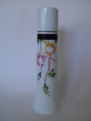 Vase white glass painted SOLD OUT