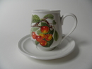 Pomona Portmeirion small Coffee Cup and Saucer Cherry 