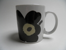 Unikko Mug black Marimekko SOLD OUT